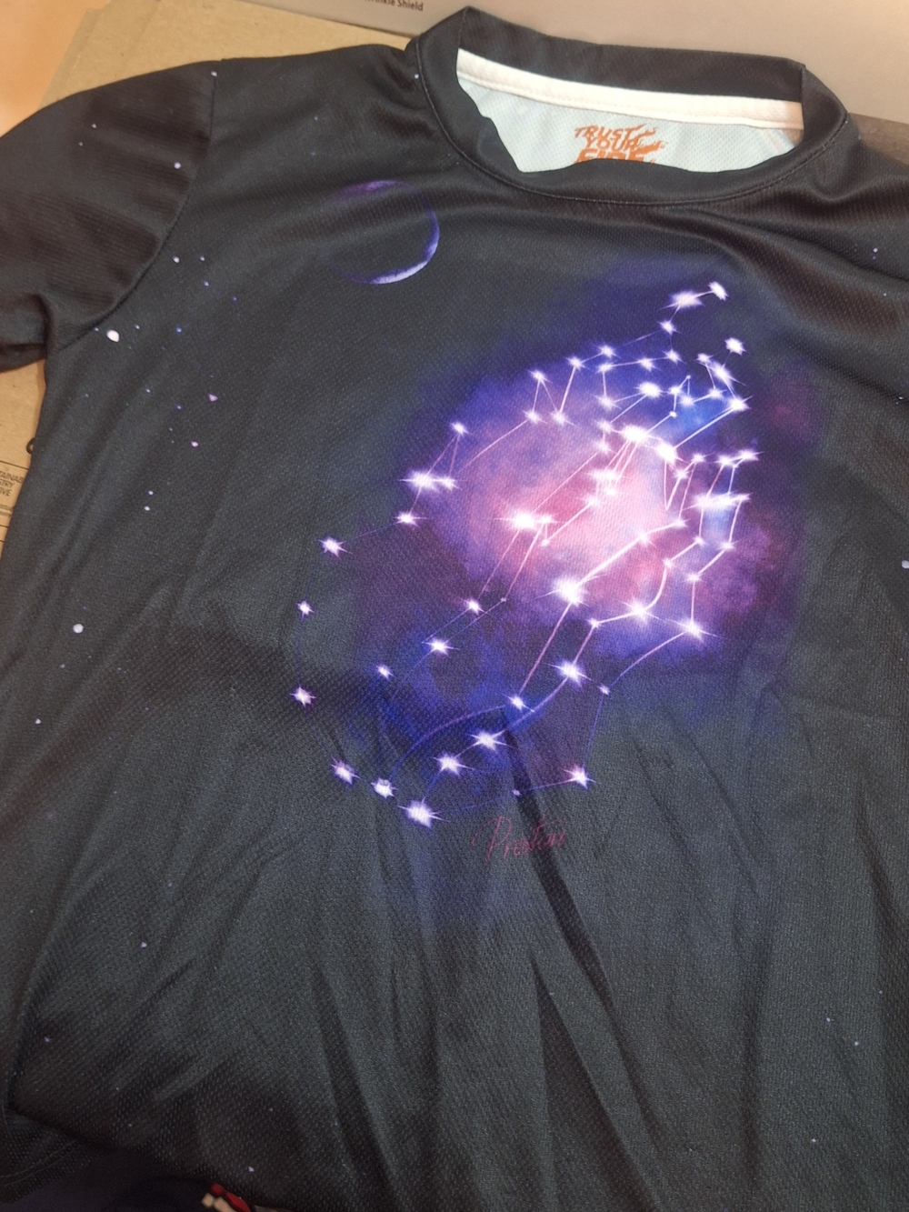 Kids' Galactic Constellation Graphic Tee - Black & Purple